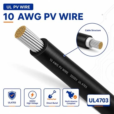 Cablu fotovoltaic de 10 AWG